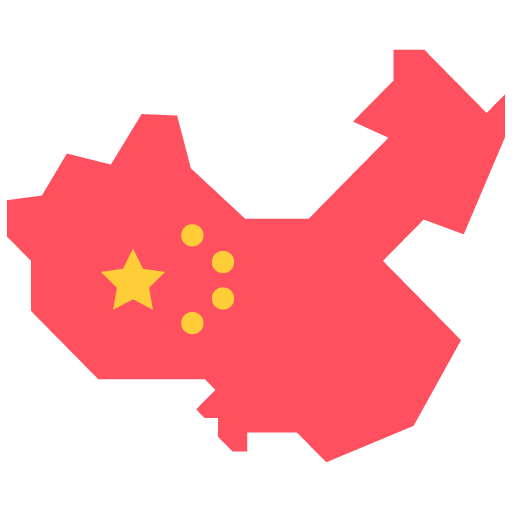 mapa de China en foramto vector
