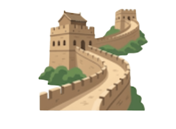 Muralla China en dibujo